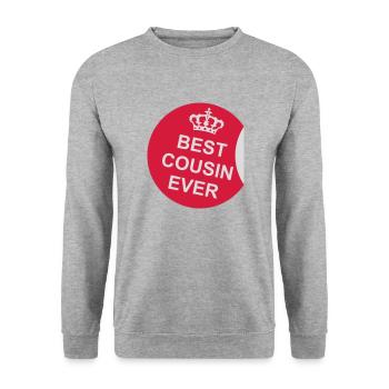 best cousin ever quote - Unisex Sweatshirt - salt & pepper - Front - Alina (178cm) & Michal (187cm)