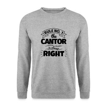 CANTOR funny gift - Unisex Sweatshirt - salt & pepper - Front - Alina (178cm) & Michal (187cm)