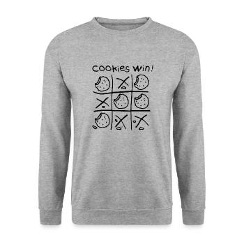 boardgame chess backgammon game night - Unisex Pullover - Weißgrau meliert - Vorne - Alina (178cm) & Michal (187cm)
