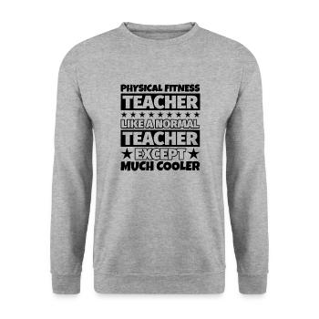 Gift for physical fitness instructors - Unisex Sweatshirt - salt & pepper - Front - Alina (178cm) & Michal (187cm)