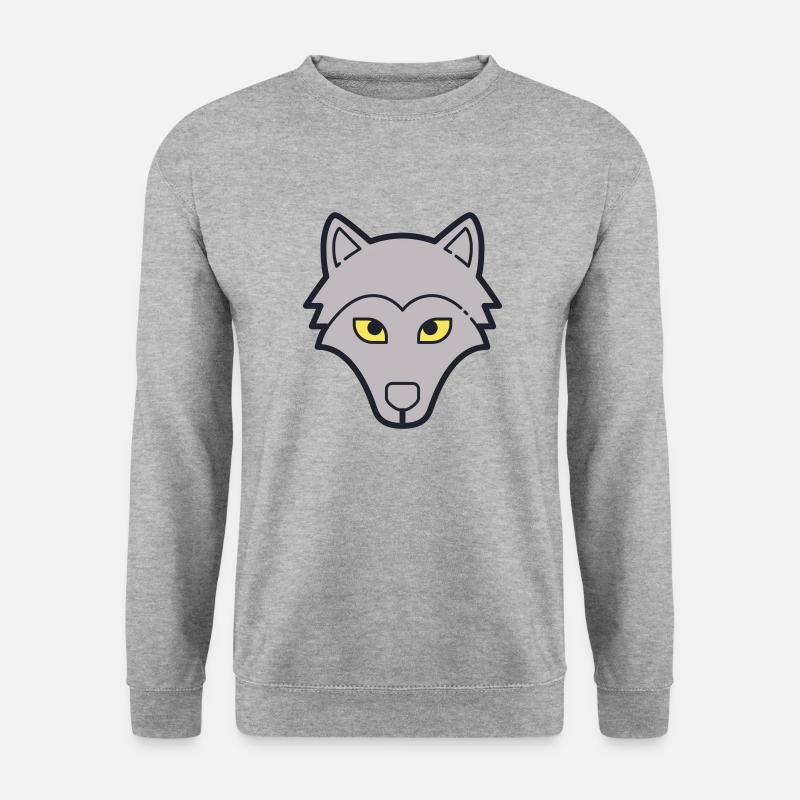Wolf - Unisex Pullover - Weißgrau meliert