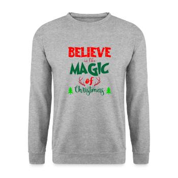 Merry Christmas - The Magic of Christmas - Unisex Sweatshirt - salt & pepper - Front - Alina (178cm) & Michal (187cm)