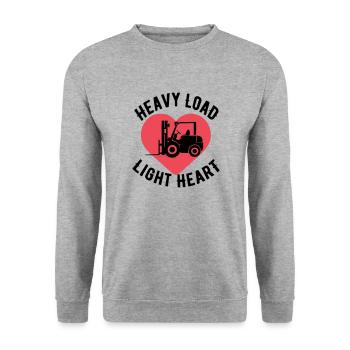 Quote for Forklift Driver - Unisex Sweatshirt - salt & pepper - Front - Alina (178cm) & Michal (187cm)