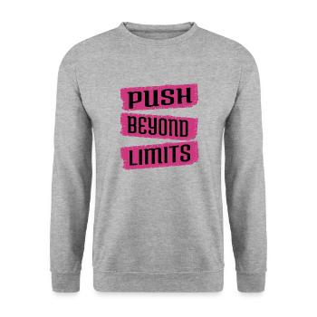 conditioning gym birthday present grit gift idea - Unisex Sweatshirt - salt & pepper - Front - Alina (178cm) & Michal (187cm)