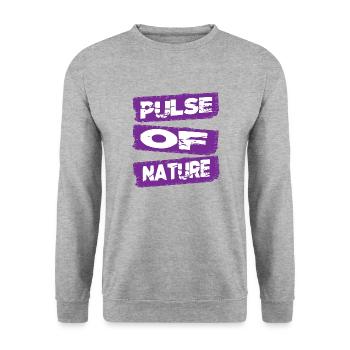nature wild rugged outdoors gift idea backcountry - Unisex Sweatshirt - salt & pepper - Front - Alina (178cm) & Michal (187cm)