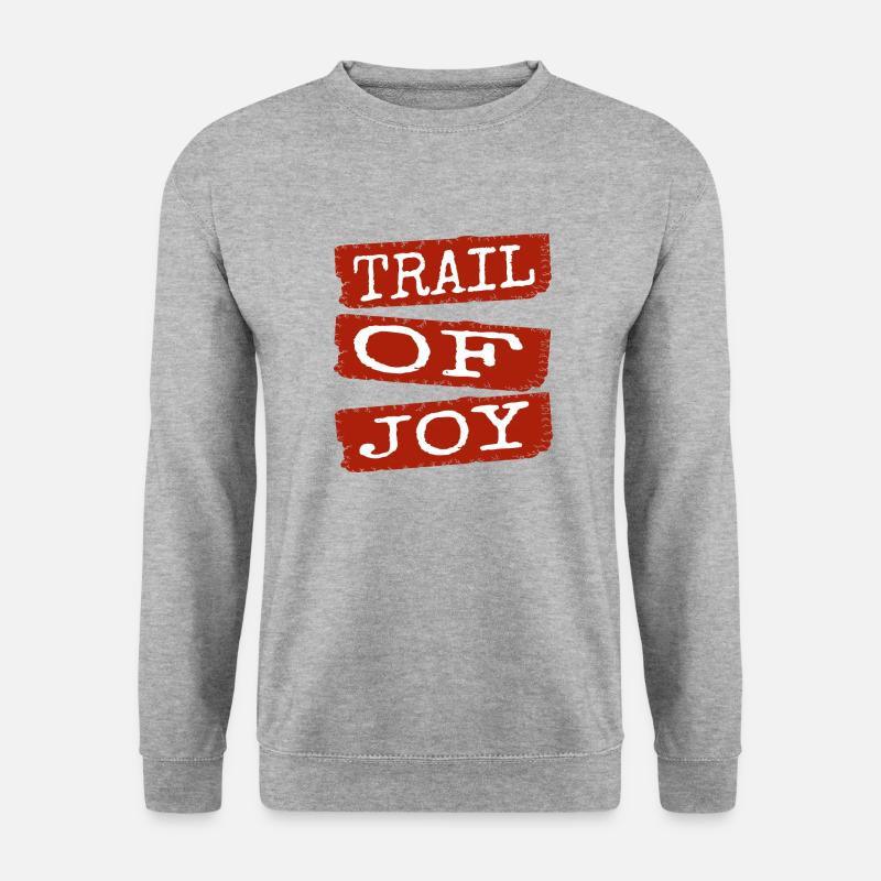 blissful mindset sayings biking adventures - Unisex Pullover - Weißgrau meliert