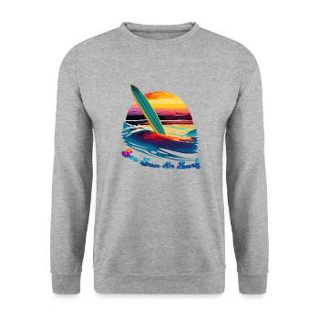 Sea sun & surf - Unisex Sweatshirt - salt & pepper - Front - Alina (178cm) & Michal (187cm)