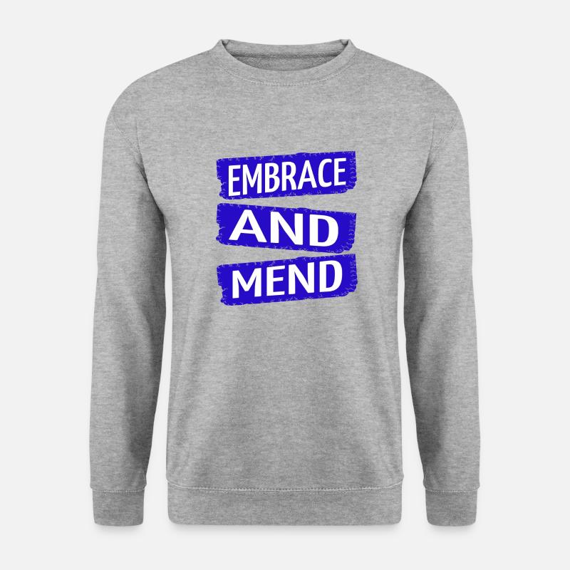 receiving support present idea - Unisex Pullover - Weißgrau meliert