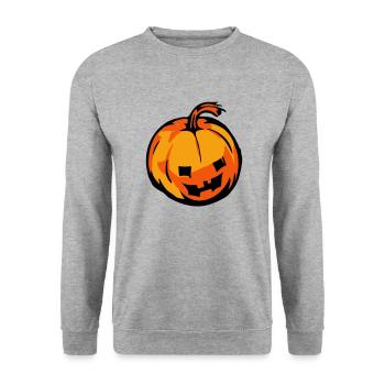pumpkin - Unisex Sweatshirt - salt & pepper - Front - Alina (178cm) & Michal (187cm)