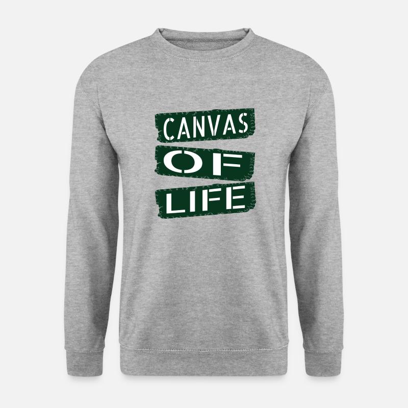 natural beauty unique expression happy - Unisex Pullover - Weißgrau meliert