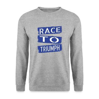 excitement seekers birthday present funny quote - Unisex Sweatshirt - salt & pepper - Front - Alina (178cm) & Michal (187cm)