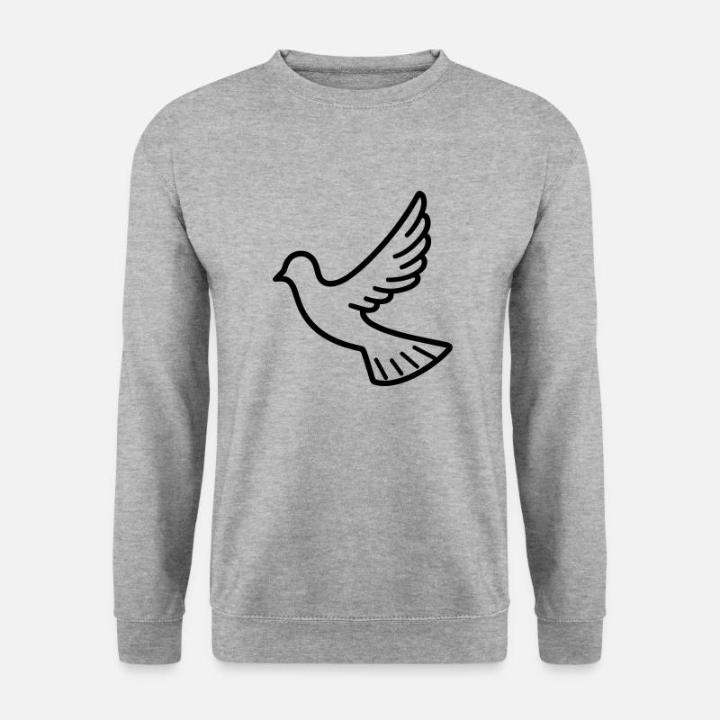 Taube - Unisex Pullover - Weißgrau meliert