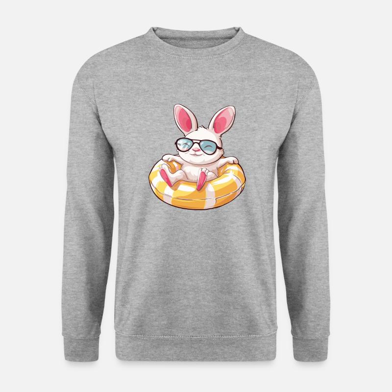 Bunny Summer Comic - Unisex Sweatshirt - salt & pepper