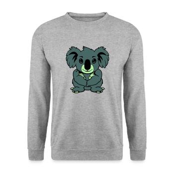 Koala Ours Bande Dessinée Animal - Sweat-shirt Unisexe - gris chiné - Devant - Alina (178cm) & Michal (187cm)