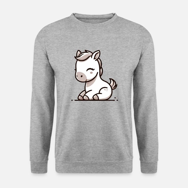 Pony - Unisex Pullover - Weißgrau meliert
