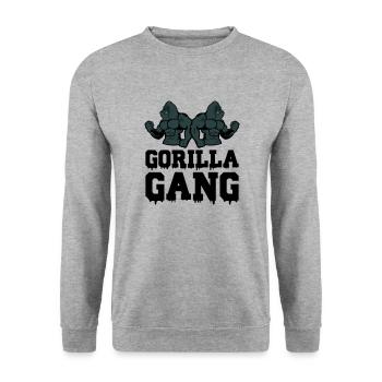 Gorilla Gang - Unisex Sweatshirt - salt & pepper - Front - Alina (178cm) & Michal (187cm)