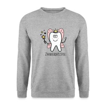 Tooth (replacement) fairy - Unisex Sweatshirt - salt & pepper - Front - Alina (178cm) & Michal (187cm)