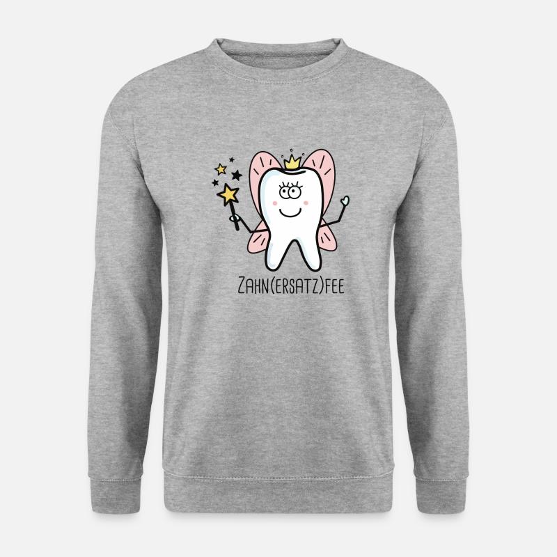 Zahn(Ersatz)Fee - Unisex Pullover - Weißgrau meliert