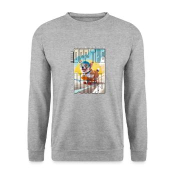 Off the Wall – Skaten mit Style und Spaß - Unisex Pullover - Weißgrau meliert - Vorne - Alina (178cm) & Michal (187cm)