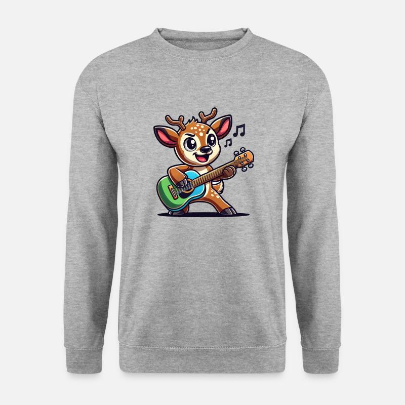 Deer Comic Guitar - Unisex Sweatshirt - salt & pepper