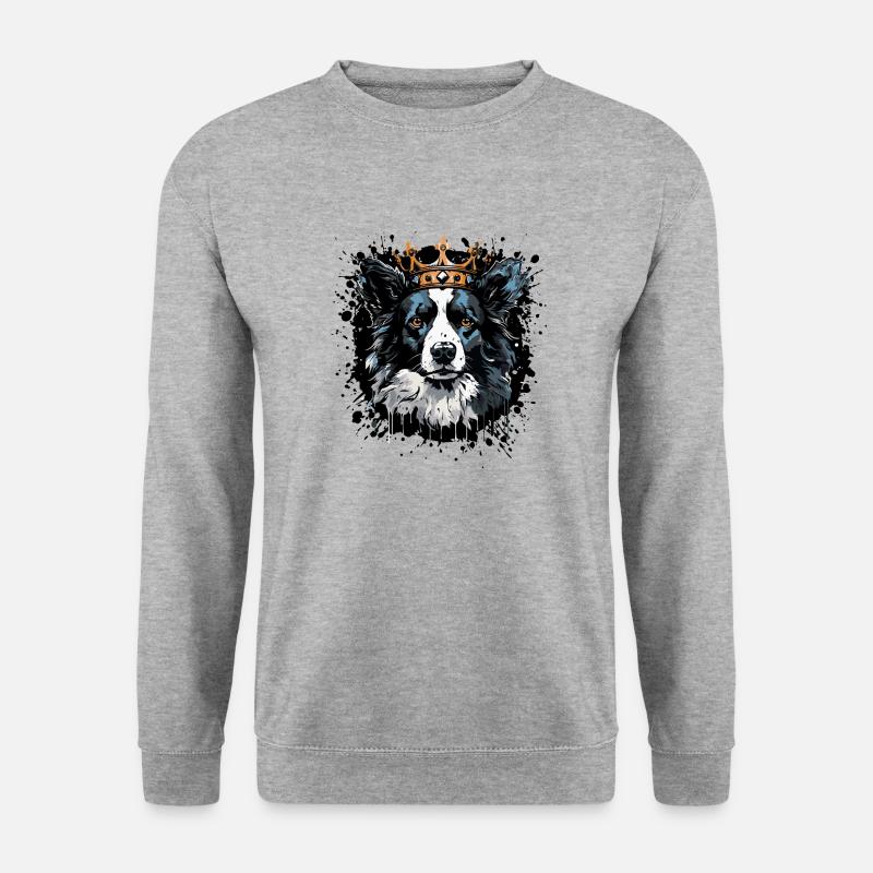hund tier - Unisex Pullover - Weißgrau meliert