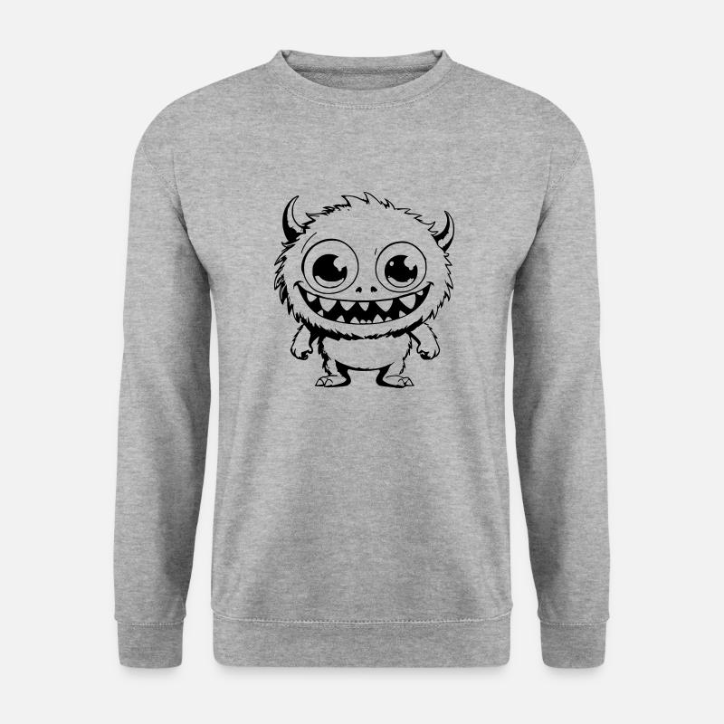 Cuddly Monster as Vector Graphic - Unisex Sweatshirt - salt & pepper