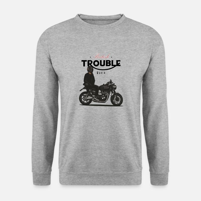 Modern Classic // Custom // Motorcycle - Unisex Sweatshirt - salt & pepper