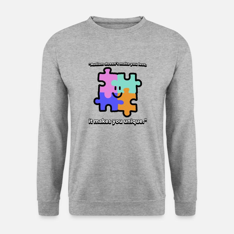 Autismus Zitat T-Shirt - Unisex Pullover - Weißgrau meliert