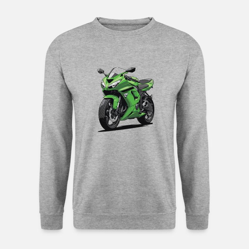 Motorrad - Unisex Pullover - Weißgrau meliert