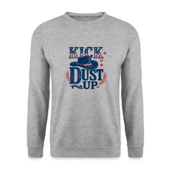 Kick Dust Up Cowboy - Western - Country - Unisex Sweatshirt - salt & pepper - Front - Alina (178cm) & Michal (187cm)