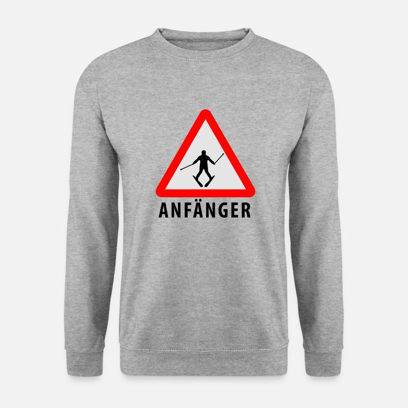 Ski Anfänger - Unisex Pullover - Weißgrau meliert
