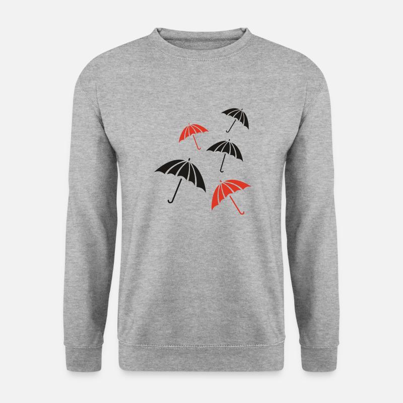 Schirmregen - Unisex Pullover - Weißgrau meliert