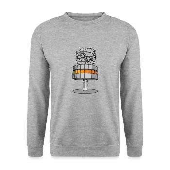 World time clock BERLIN c - Unisex Sweatshirt - salt & pepper - Front - Alina (178cm) & Michal (187cm)