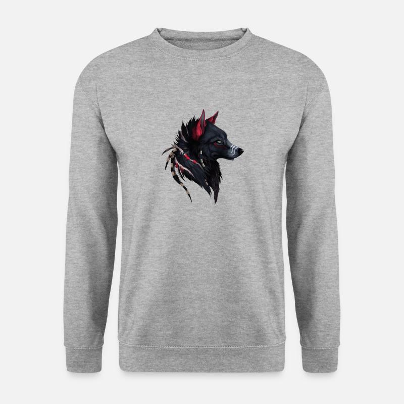Wolf - Unisex Pullover - Weißgrau meliert
