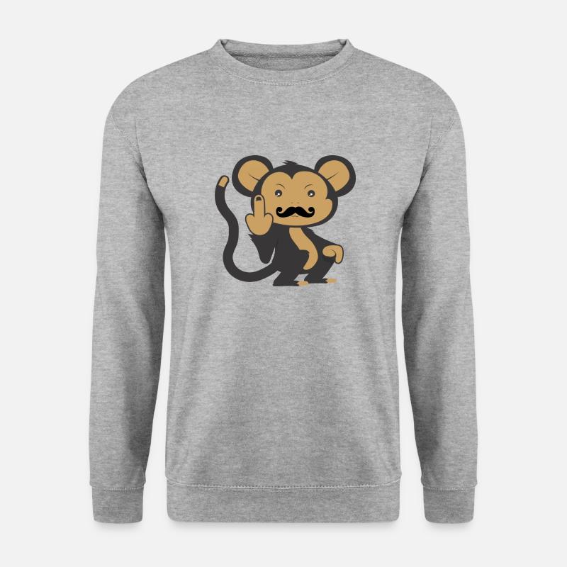 Monkey with beard - Unisex Sweatshirt - salt & pepper