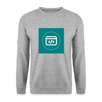 HTML - Unisex Sweatshirt - salt & pepper - Front - Alina (178cm) & Michal (187cm)