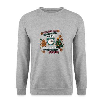 Biscuits de Noël Idée cadeau drôle Enfants - Sweat-shirt Unisexe - gris chiné - Devant - Alina (178cm) & Michal (187cm)