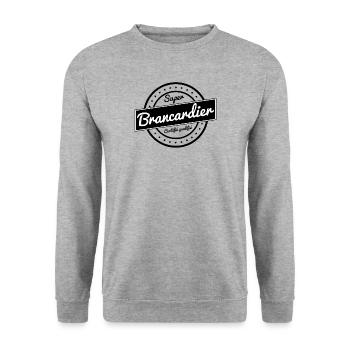 Super brancardier - Sweat-shirt Unisexe - gris chiné - Devant - Alina (178cm) & Michal (187cm)