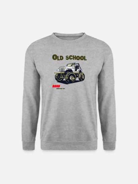 Offroad Classic Car Lovers i love my car - Unisex Pullover - Weißgrau meliert