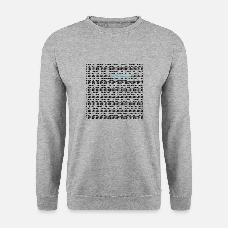 enjoy progamming computer - Unisex Pullover - Weißgrau meliert