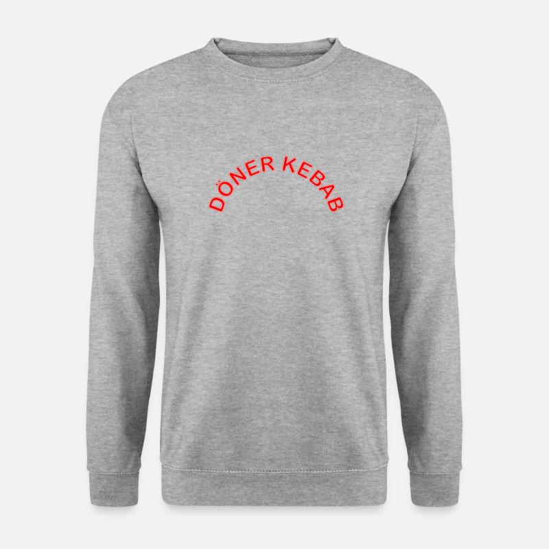 Döner Kebab Schriftzug - Unisex Pullover - Weißgrau meliert