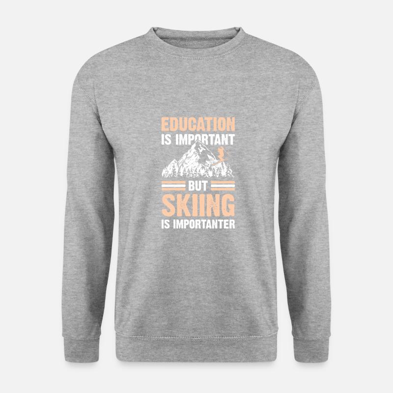 Skiing Ski Education - Unisex Sweatshirt - salt & pepper
