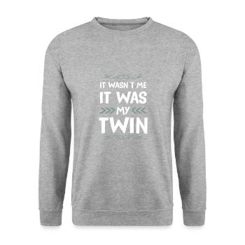Les jumeaux drôles - Sweat-shirt Unisexe - gris chiné - Devant - Alina (178cm) & Michal (187cm)