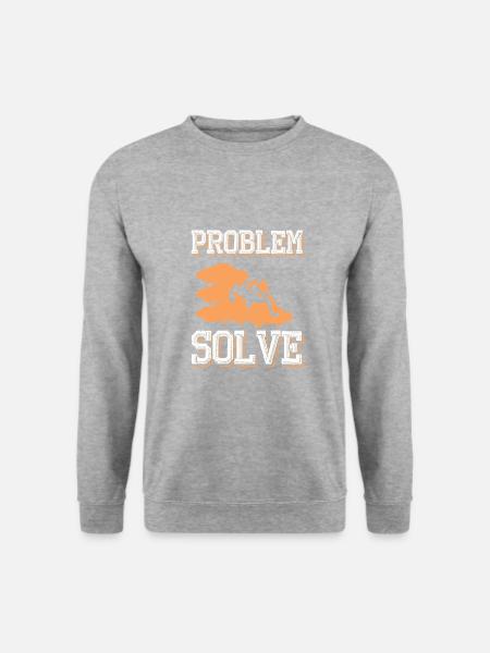 Bouldering bouldern - Unisex Pullover - Weißgrau meliert