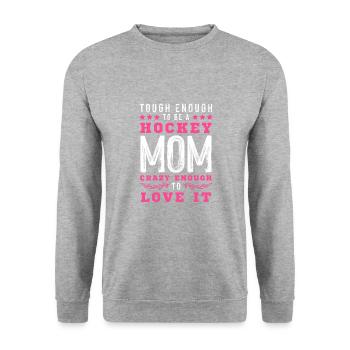 maman maman ice hockey hockey hockey - Sweat-shirt Unisexe - gris chiné - Devant - Alina (178cm) & Michal (187cm)