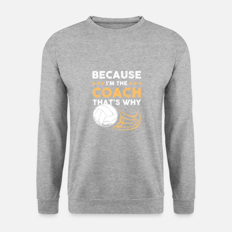 trainer coach volleyball - Unisex Pullover - Weißgrau meliert