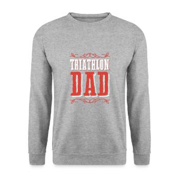 Triathlon dad - Unisex Sweatshirt - salt & pepper - Front - Alina (178cm) & Michal (187cm)