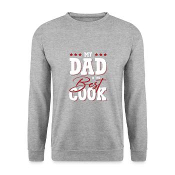dad papa cook - Unisex Sweatshirt - salt & pepper - Front - Alina (178cm) & Michal (187cm)