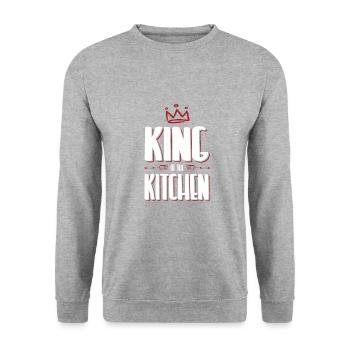 kitchen king - Unisex Sweatshirt - salt & pepper - Front - Alina (178cm) & Michal (187cm)