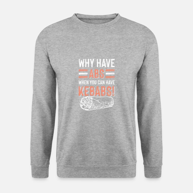 Kebab Döner lecker - Unisex Pullover - Weißgrau meliert